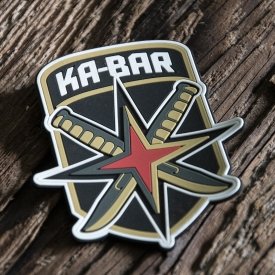 KA-BAR Squadron Patch on Wood Background